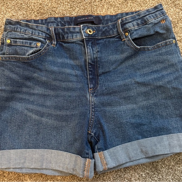 Tommy Hilfiger Pants - EUC Tommy Hilfiger Women’s Blue Jean Shorts with Rolled Hems size 14